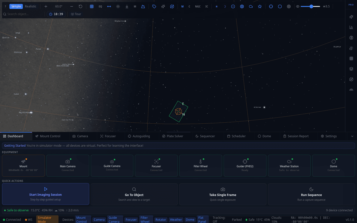 Screenshot: Dashboard Overview