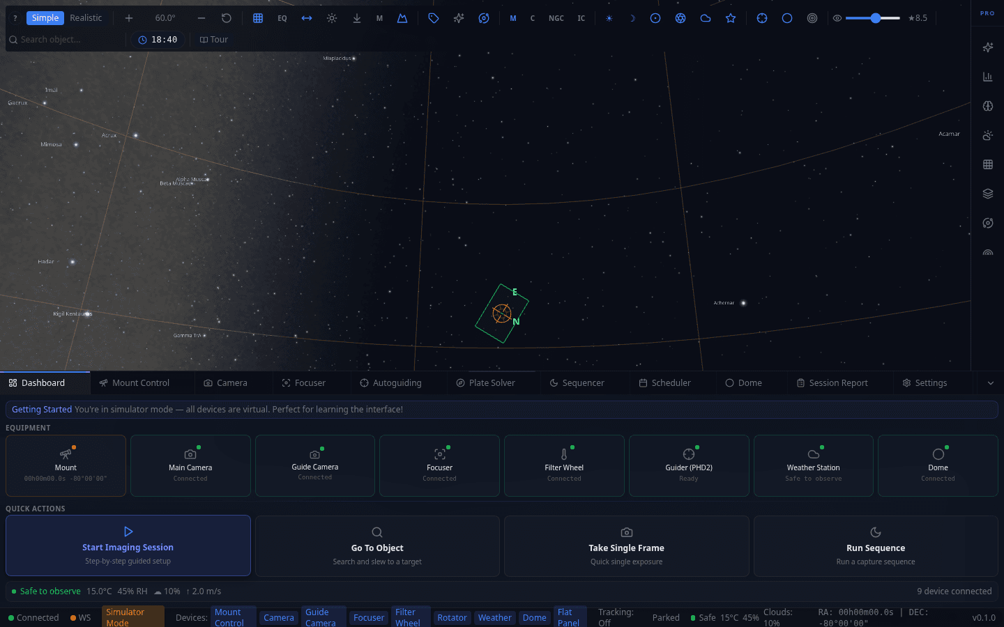 Screenshot: Quick Actions