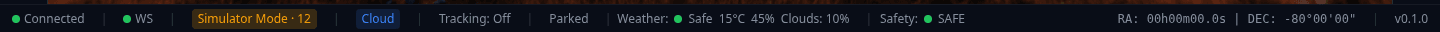 Screenshot: Status Bar