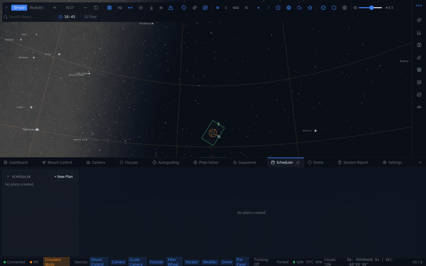 Screenshot: Scheduler
