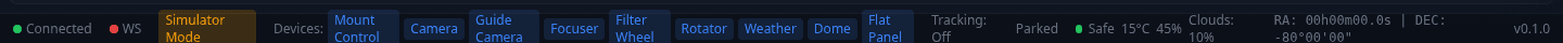 Screenshot: Status Bar