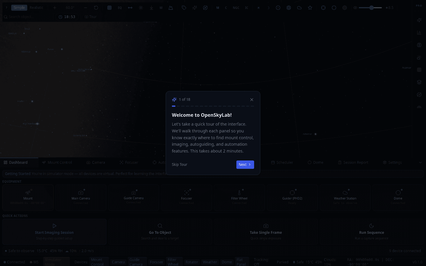 Screenshot: Guided Tour