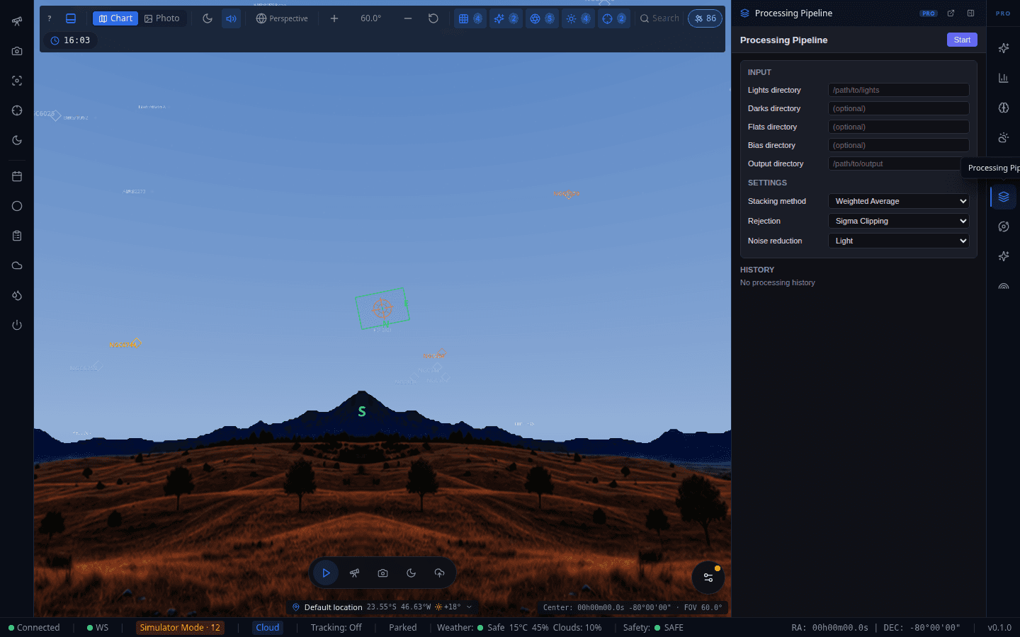 Screenshot: Processing Pipeline