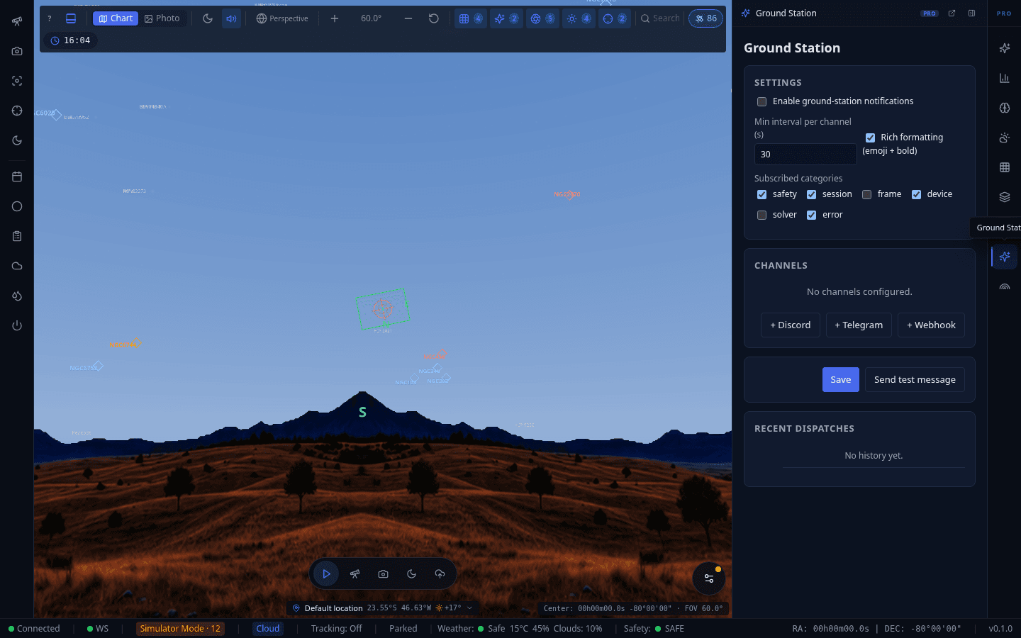 Screenshot: Ground Station (Relay)